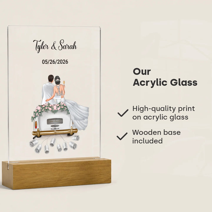 "Just Married" - Personalized Acrylic Panel