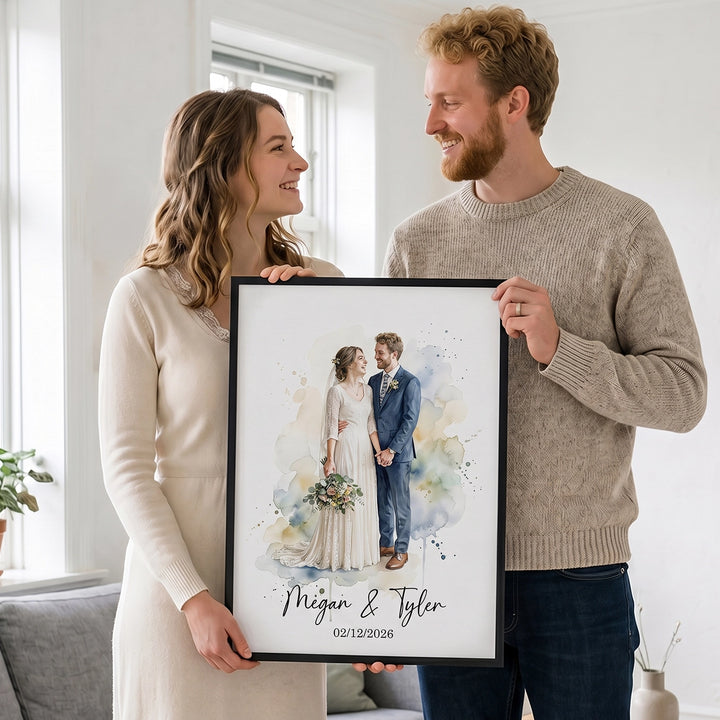 Personalized Poster "Watercolor Wedding"