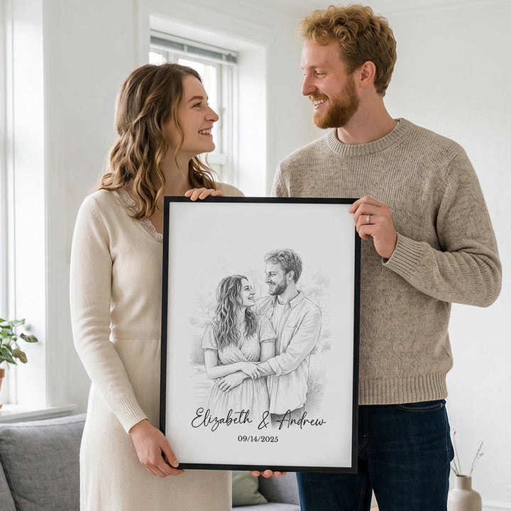 Personalized Poster "Watercolor Couple"