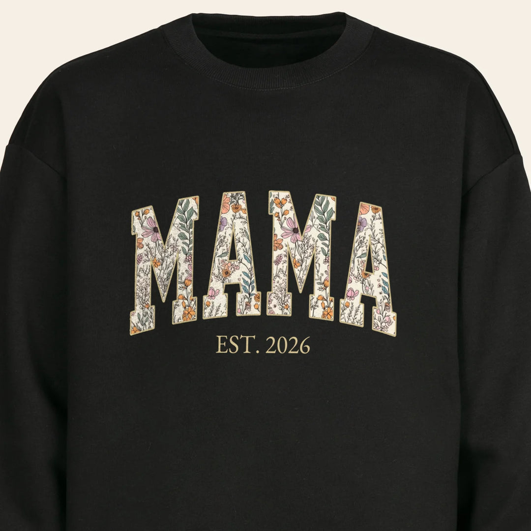 Personalized Sweater "MAMA" Flowers