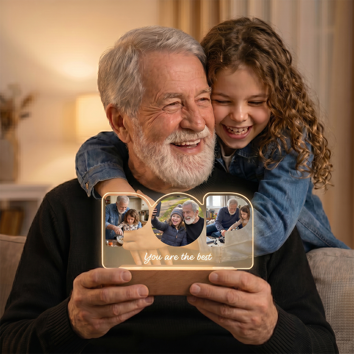 Personalized Acrylic Light "Pop" with 3 Photos