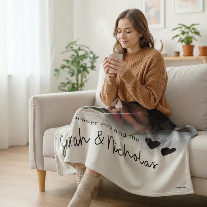 Personalized Blanket "Your Photo & Text"
