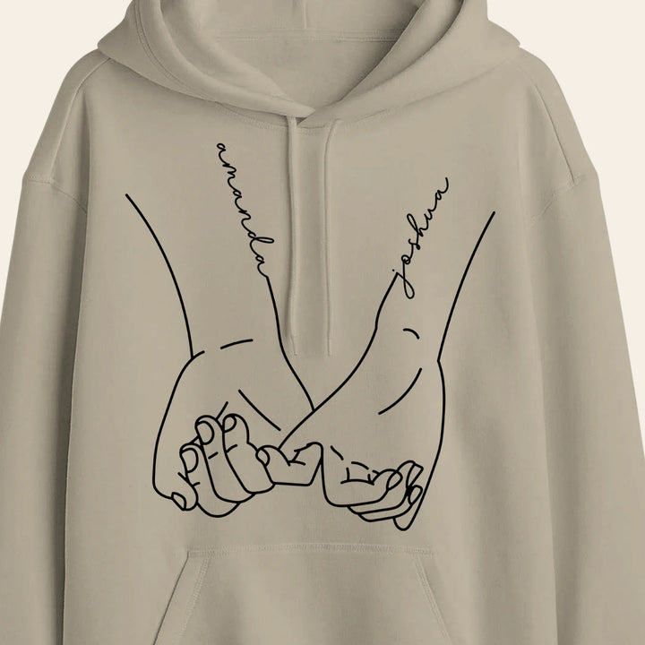 Personalized Couple Hoodies "Hand in Hand"
