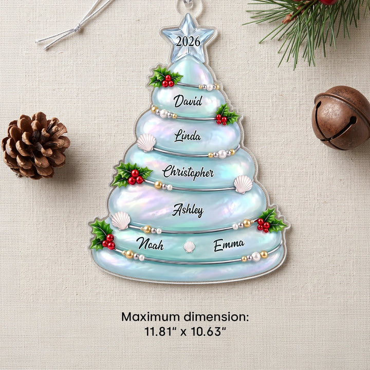 Personalized Ornament "Sea Glass Tree"