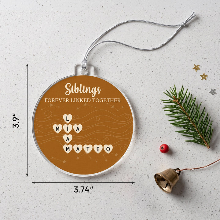 Personalized Christmas Tree Ornament "Scrabble Heart"
