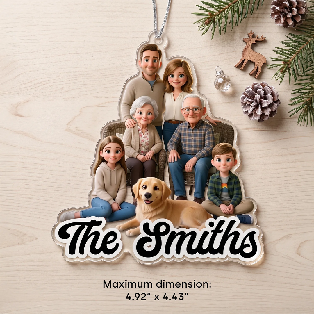 Cartoon Portrait ornament size: maximum dimension 4.92" x 4.43"