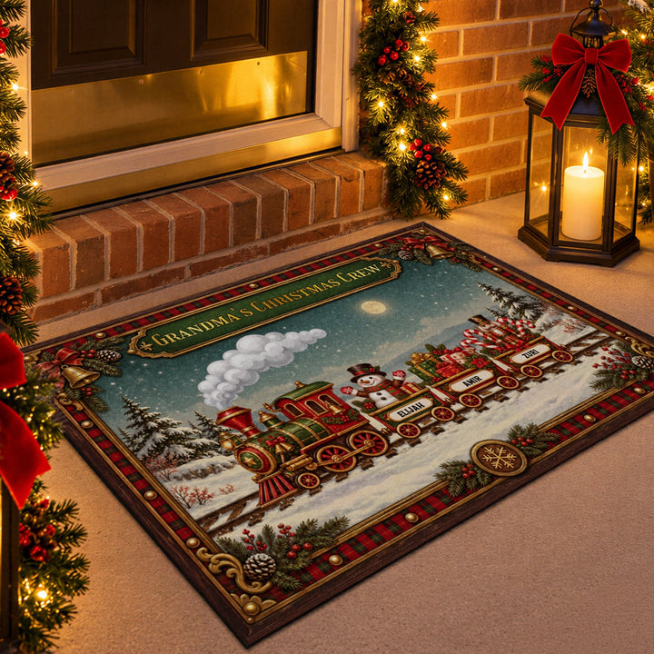 Personalized Doormat "Christmas Train"