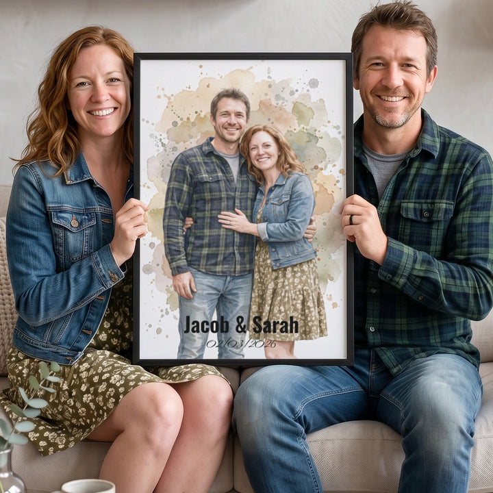 Personalized Watercolor Poster "Your Photo"