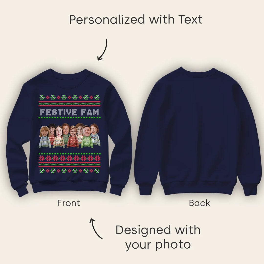 Personalized Ugly Christmas Sweater "Family"
