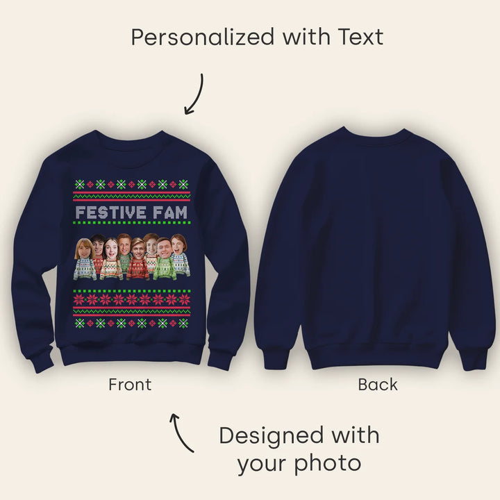 Personalized Ugly Christmas Sweater "Family"
