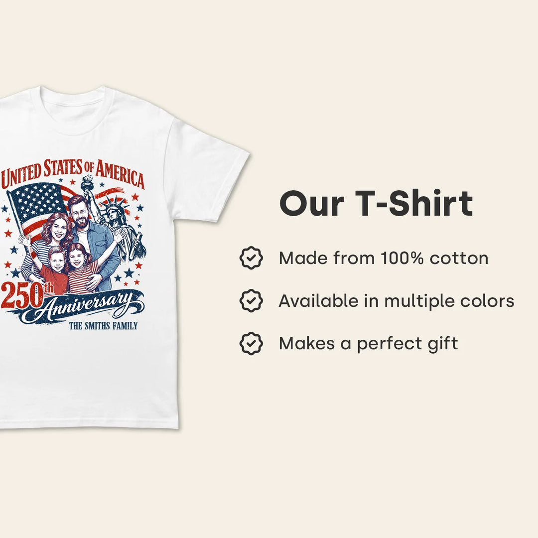 Personalized T-Shirt "Your Photo - 250 Years"
