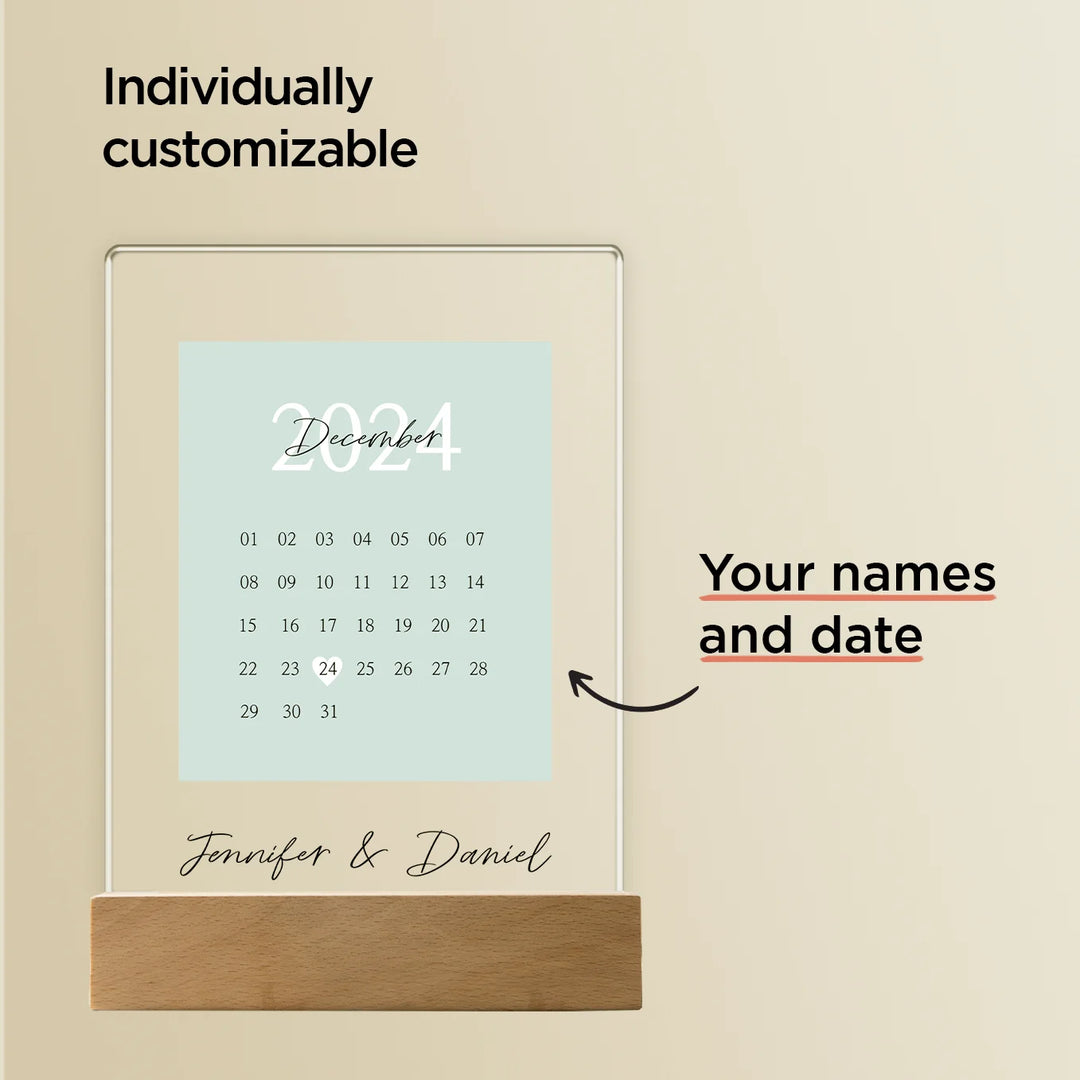 Personalized Acrylic Light "Our Day" | Night Light, Decor Light, Glowlight
