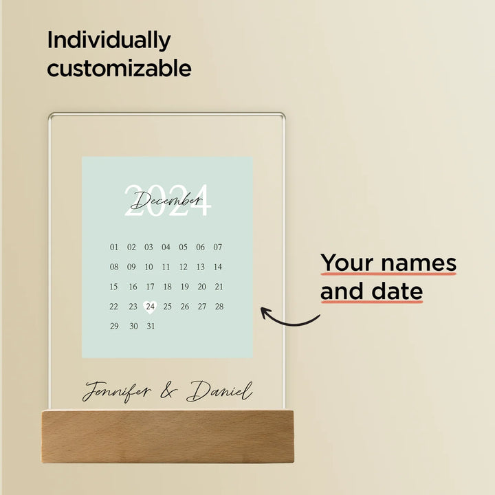 Personalized Acrylic Light "Our Day" | Night Light, Decor Light, Glowlight
