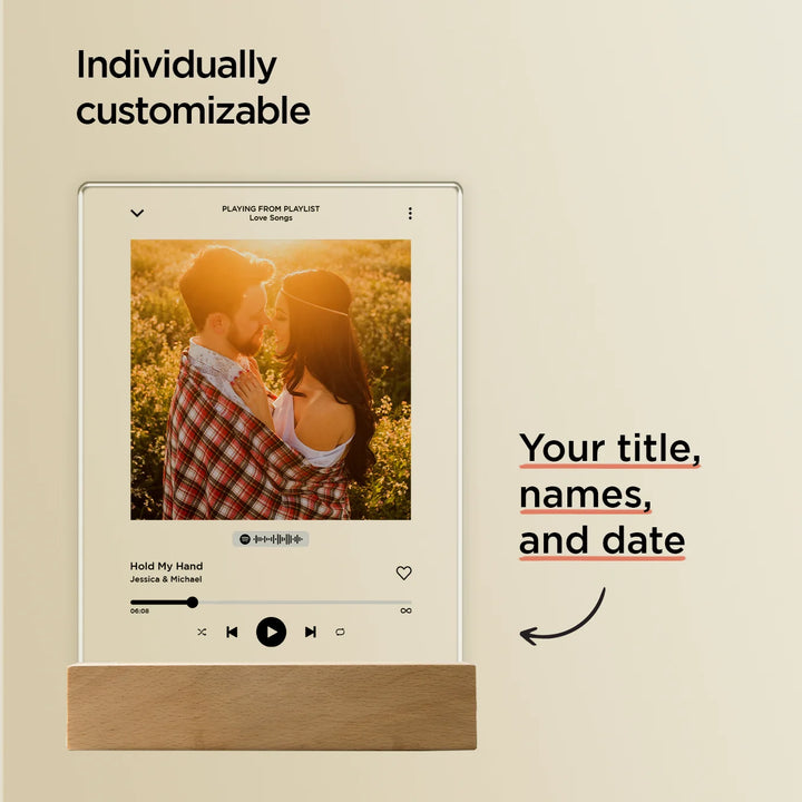 Personalized Acrylic Light "Favorite Song" | Night Light, Decorative Light, Glowlight
