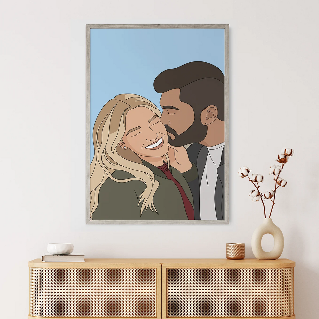 Personalized Poster "Couple Drawing"