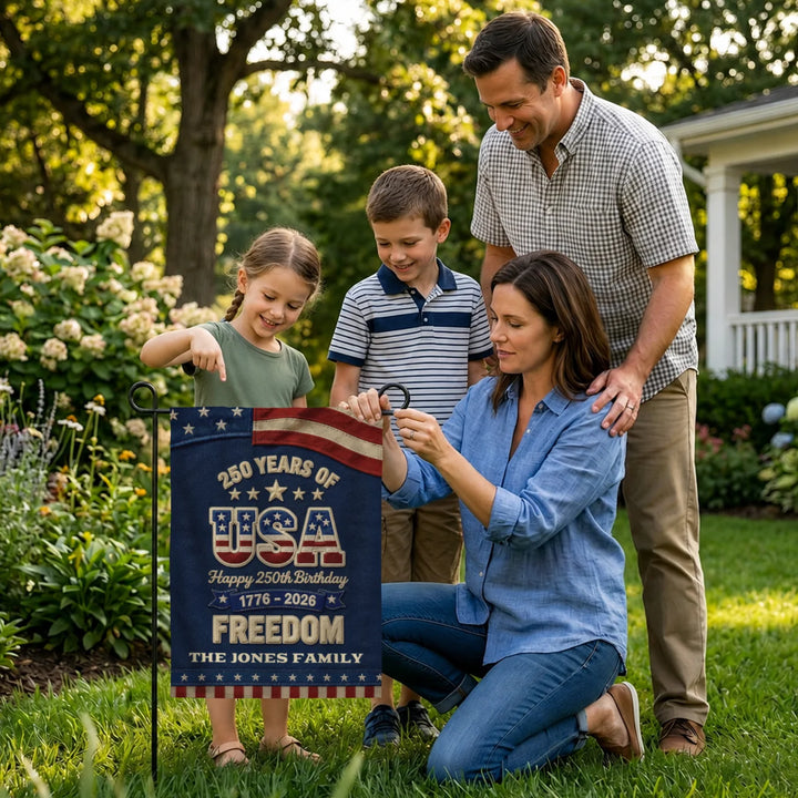 Personalized Yard Flag "250 Years of Freedom"