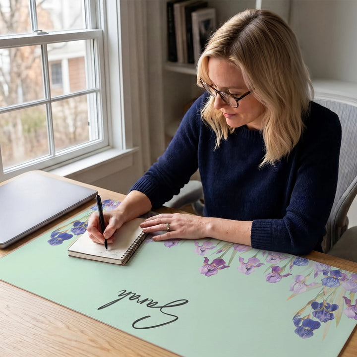 Personalized Desk Mat "Flowers"