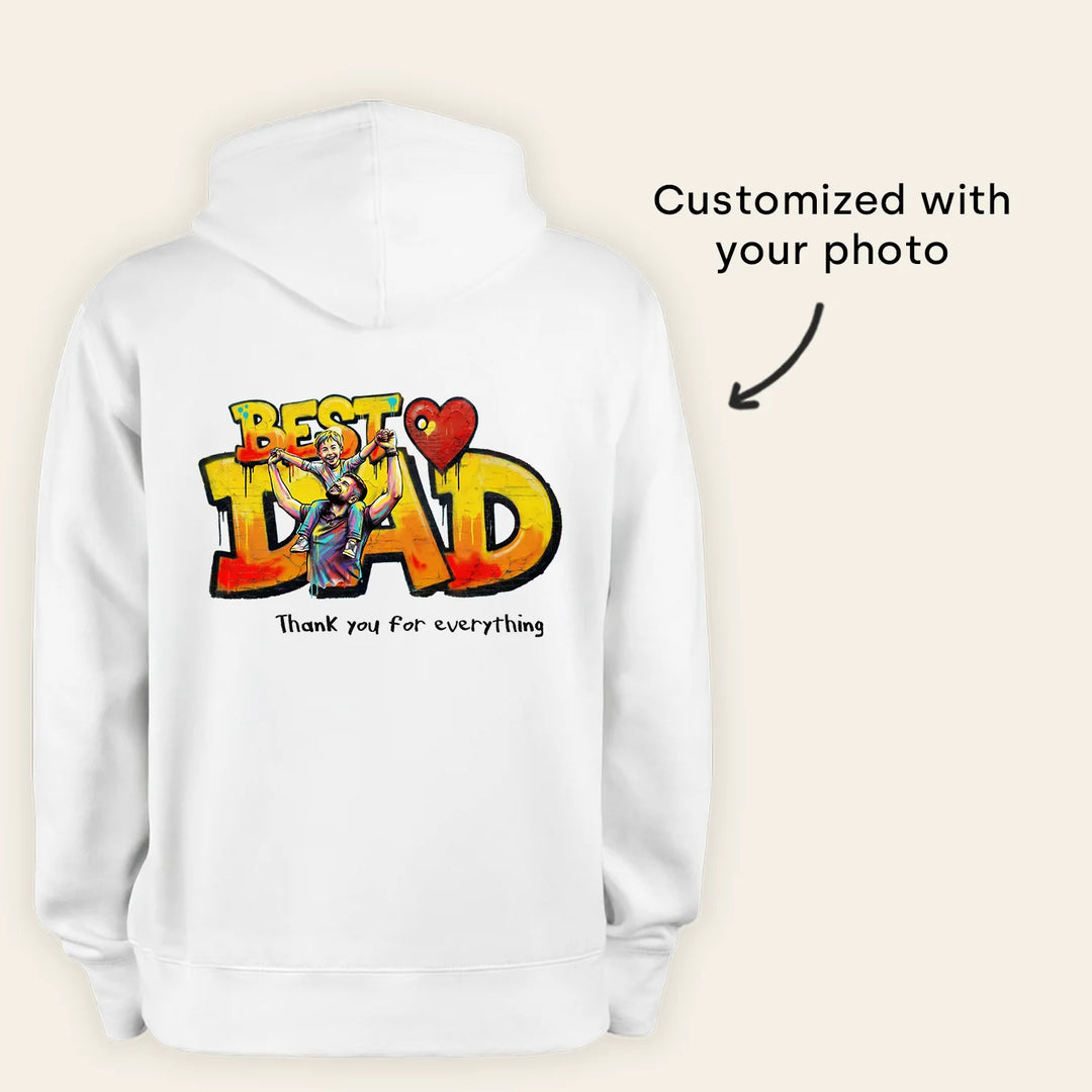 Personalized Hoodie Love "DAD" with Sleeve Print