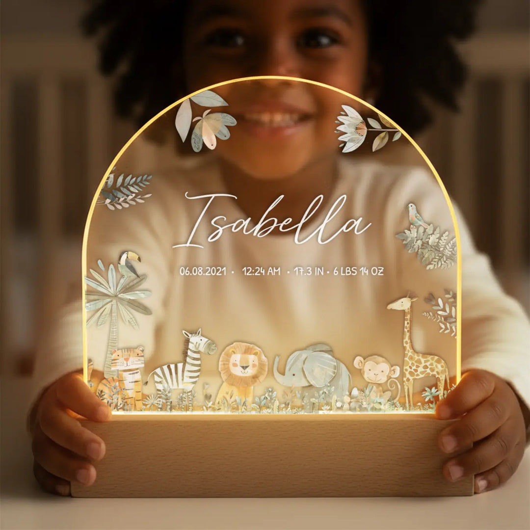 Personalized Night Light "Safari Animals"