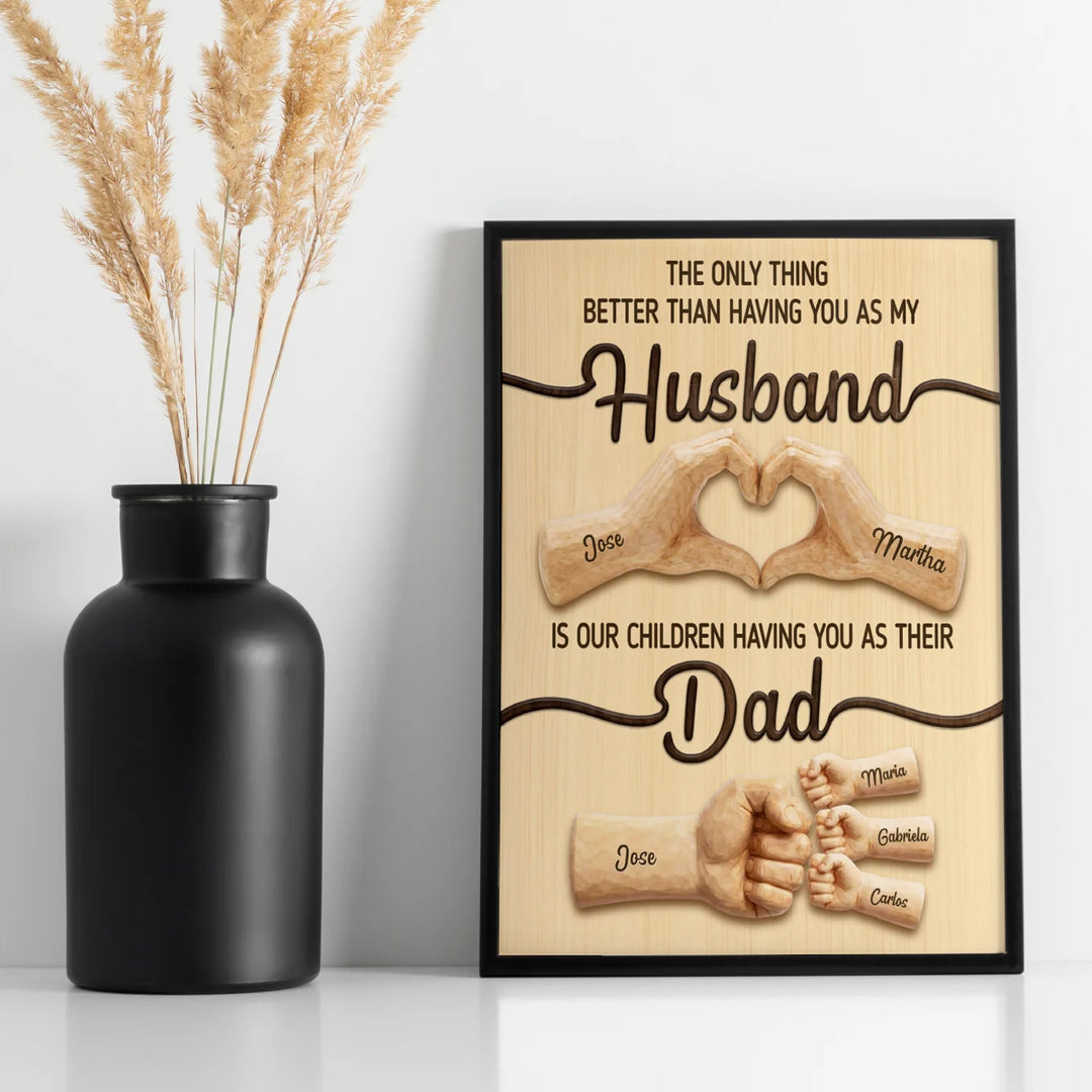 Personalized Wood Design Poster "Dad"