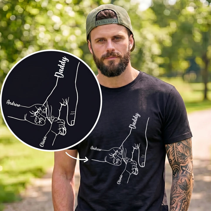 Personalized Dad T-Shirt “Holding Hands”