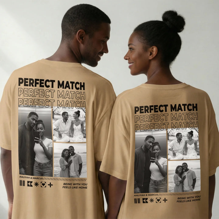 Personalized Oversized T-Shirt "Perfect Match"