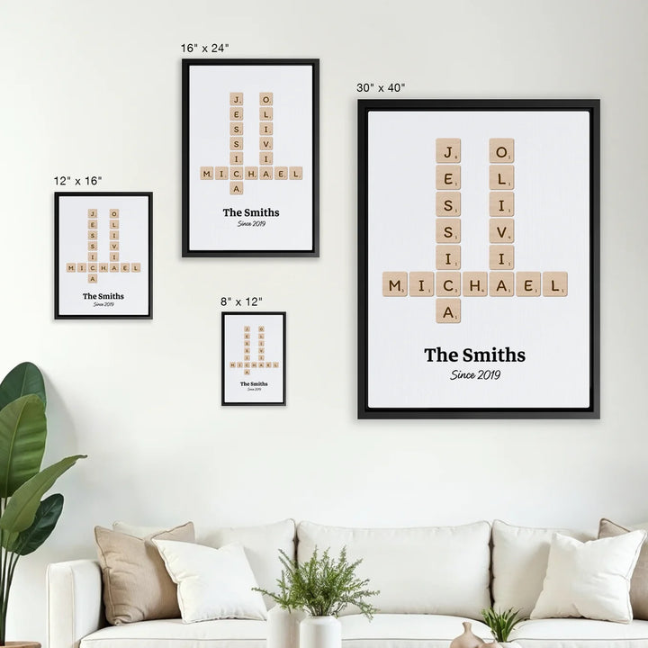 Personalized Canvas "Scrabble"