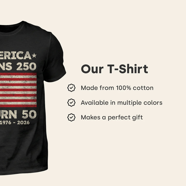Personalized T-Shirt "America turns 250"