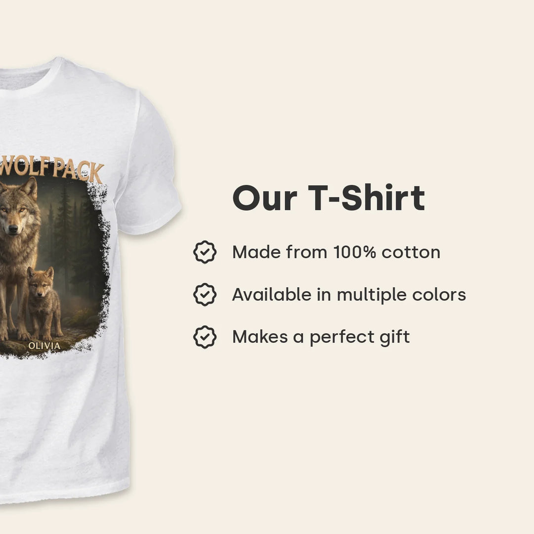 Personalized T-Shirt "Dad's Wolf Pack"