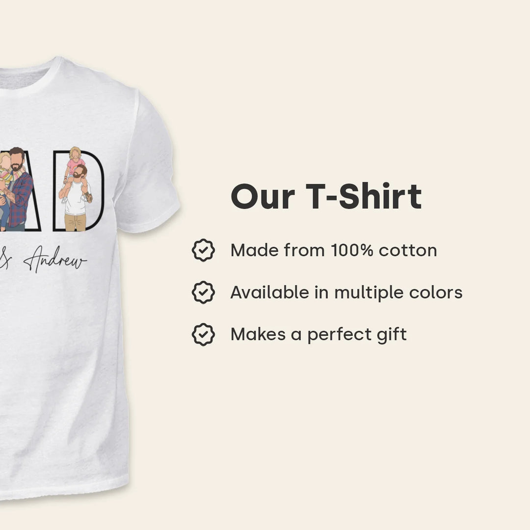 Personalized T-Shirt "DAD" with Photos