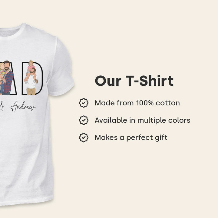 Personalized T-Shirt "DAD" with Photos