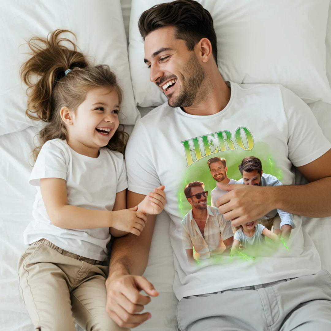 Personalized Oversized T-Shirt Vintage Bootleg "Dad"
