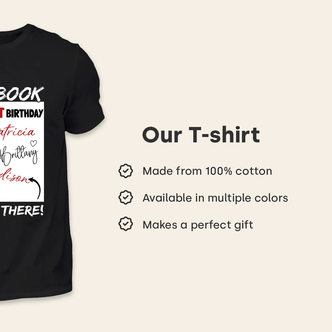 Personalized T-Shirt "Birthday Guestbook"