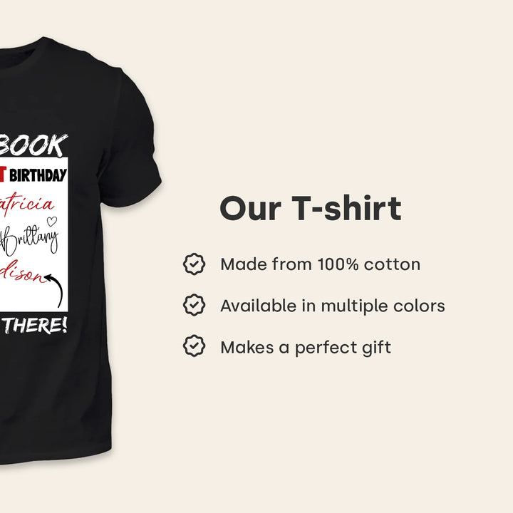 Personalized T-Shirt "Birthday Guestbook"
