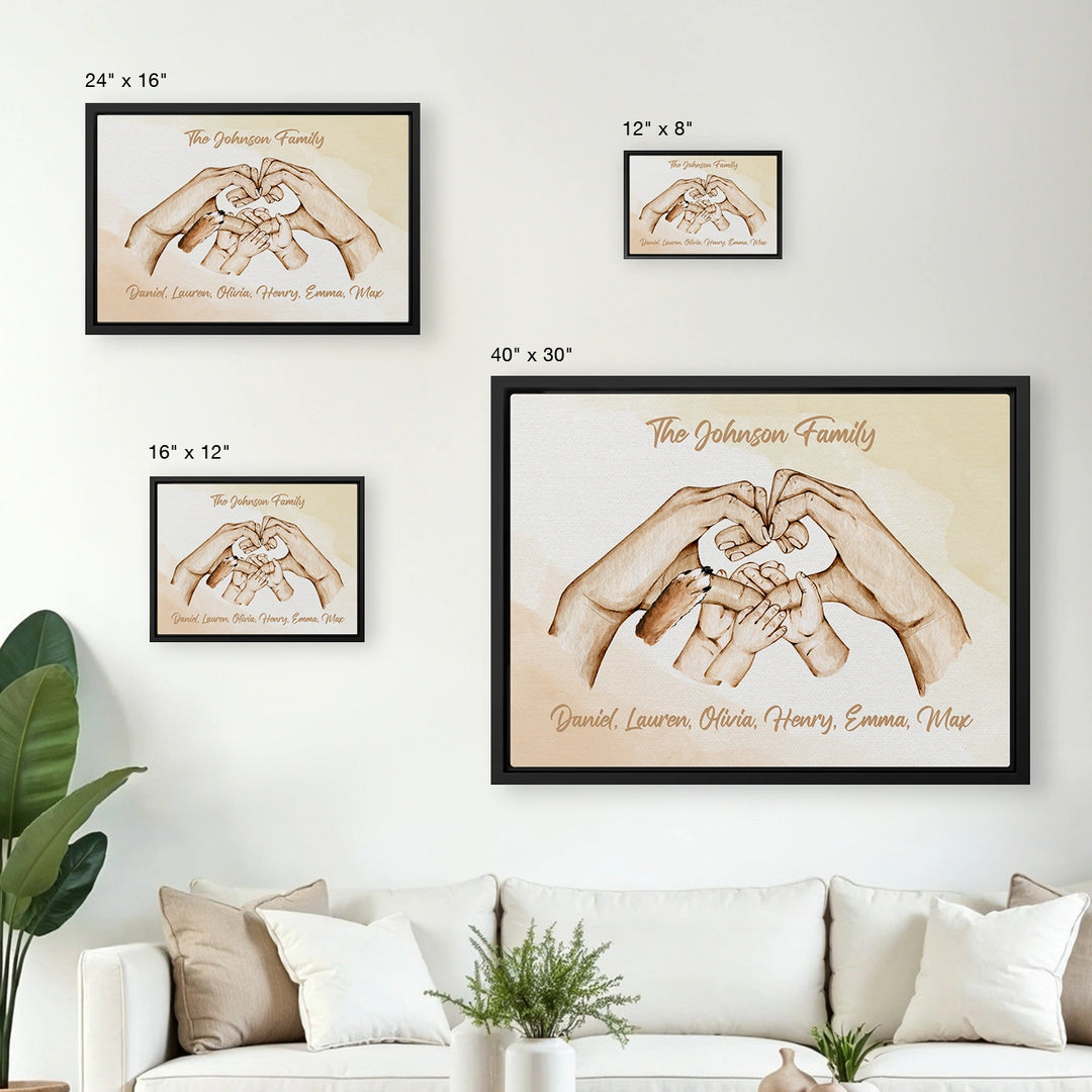 Personalized Canvas "Family Happiness"