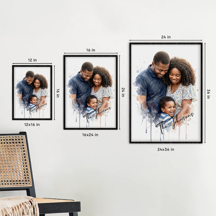 Personalized Poster Family "Watercolor"