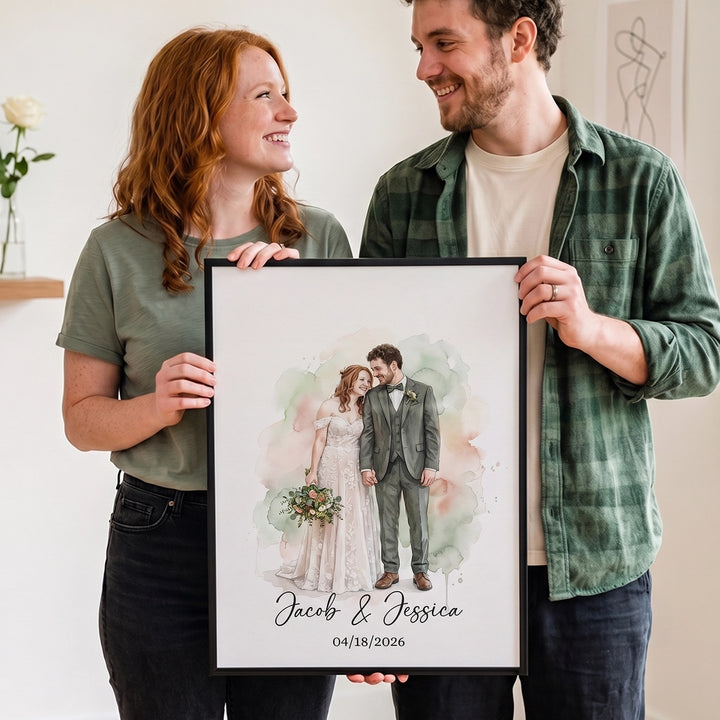 Personalized Poster "Watercolor Wedding"