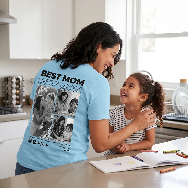 Personalized T-Shirt with Photos "Mom"