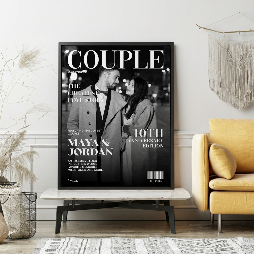 Personalized Canvas "Couple Magazine"