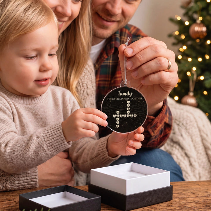 Personalized Christmas Tree Ornament "Scrabble Heart"