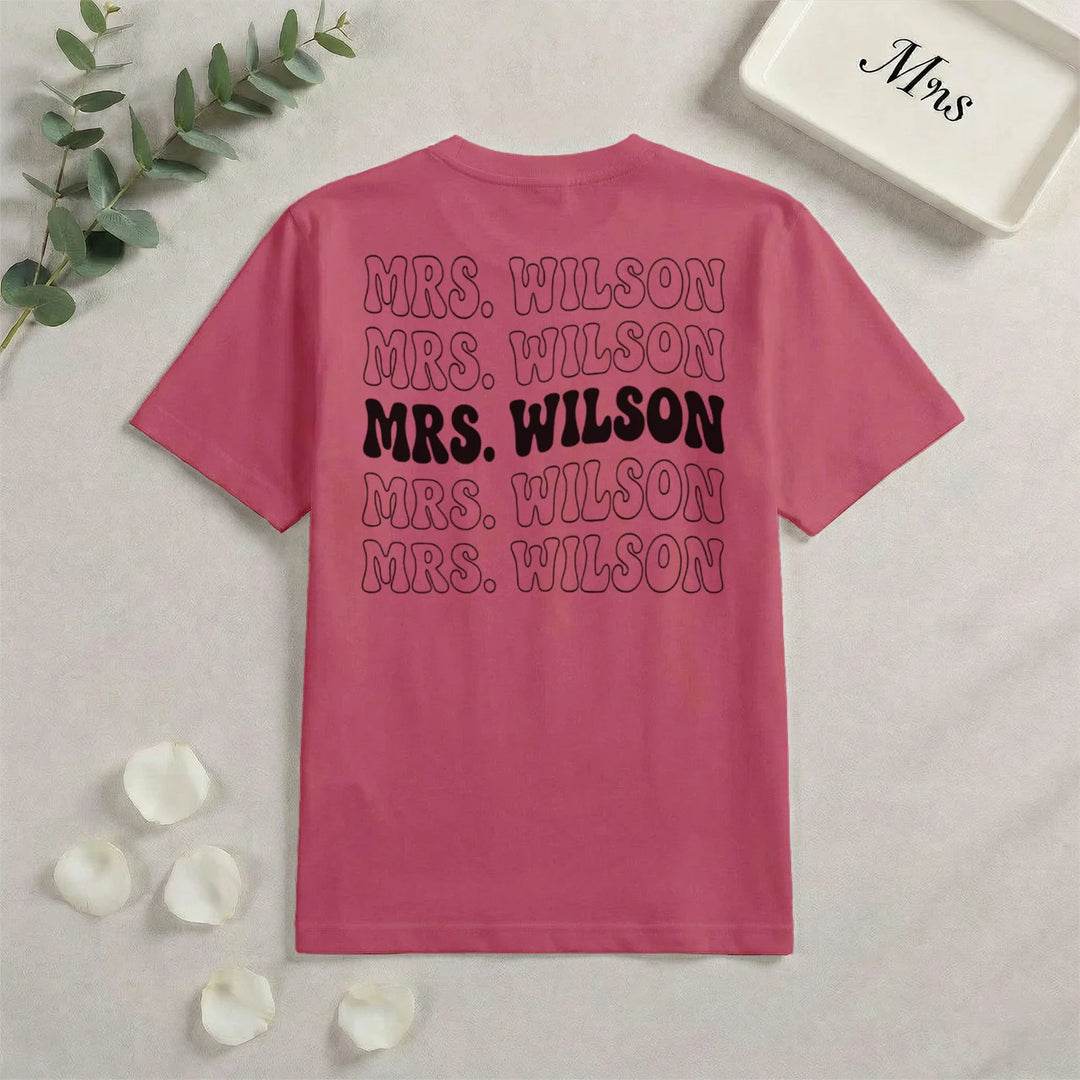Personalized Oversized T-Shirt "Retro Mrs."