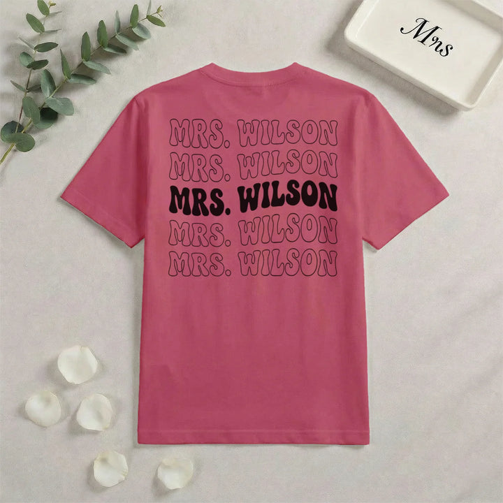 Personalized Oversized T-Shirt "Retro Mrs."
