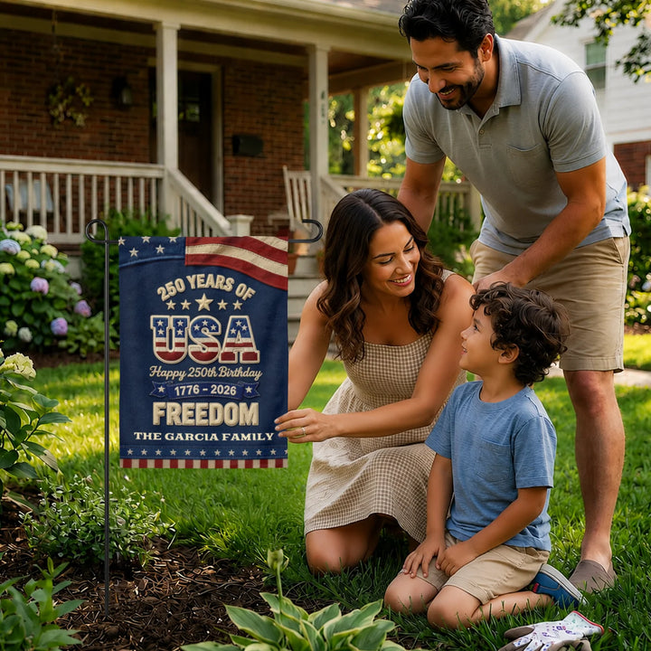 Personalized Yard Flag "250 Years of Freedom"