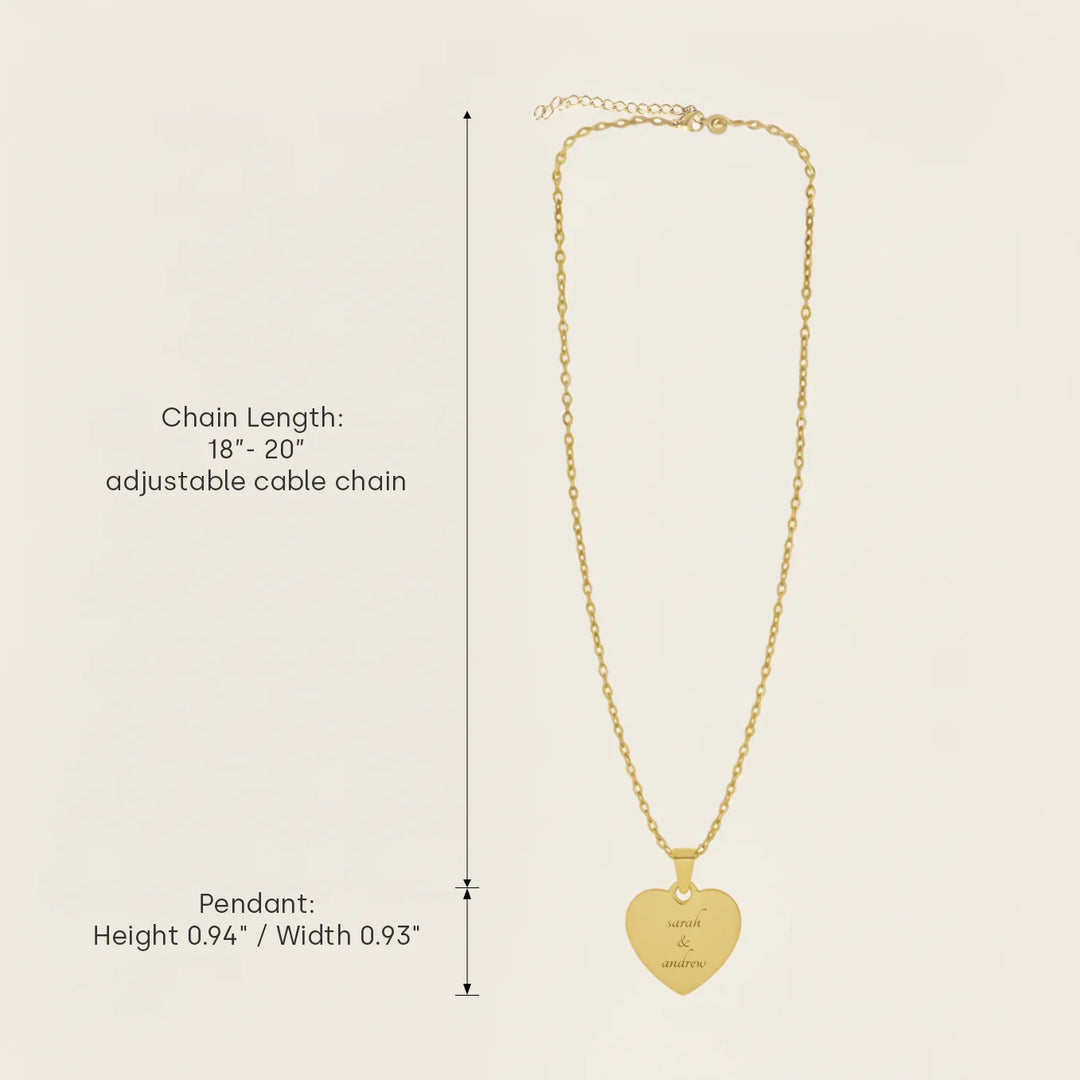 Personalized Heart Necklace "Love"