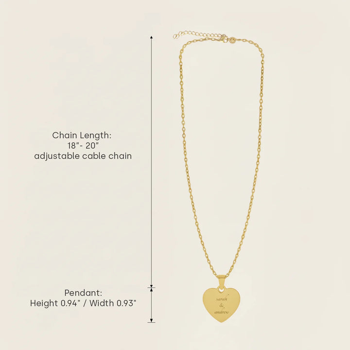 Personalized Heart Necklace "Love"