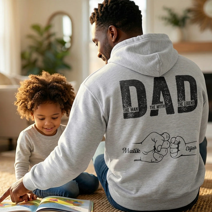 Personalized Hoodie "Dad — The Man, The Myth, The Legend"