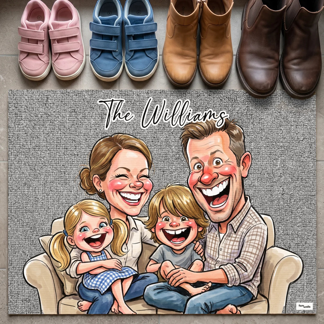 Personalized Doormat "Sketch Family"
