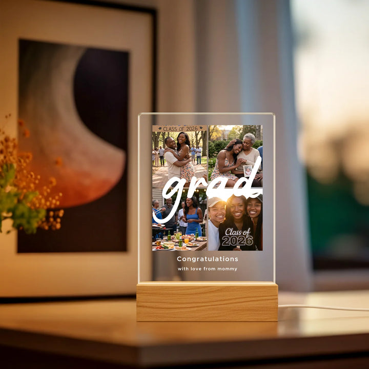 Personalized Acrylic Light Photo Collage "Graduation" Night Light, Decorative Light, Glow Light