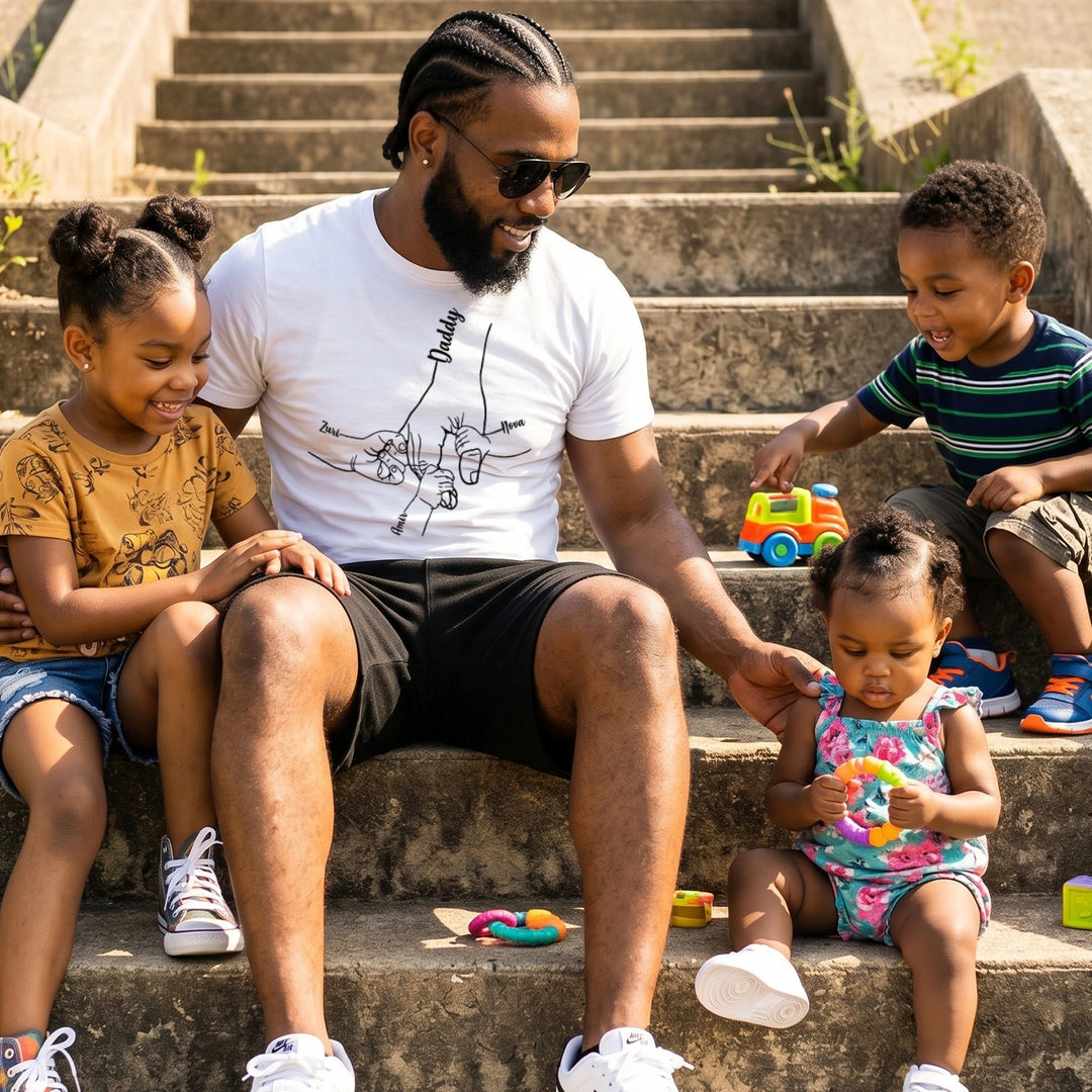 Personalized Dad T-Shirt “Holding Hands”