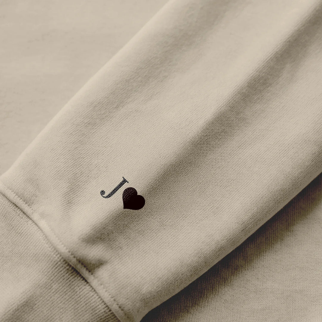 Personalized Couple Hoodies "Heart & Initials"